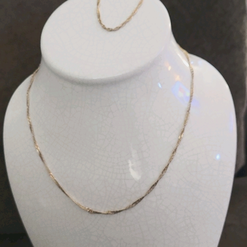 18k gp Gold Necklace & Bracelet